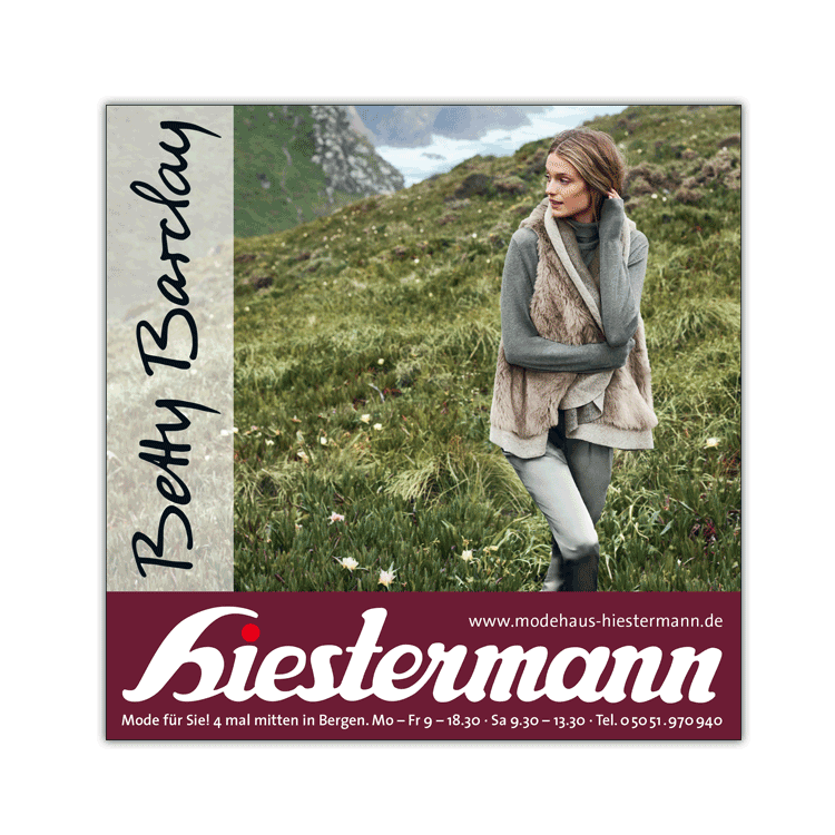 Modehaus Hiestermann // Anzeige für Tageszeitung