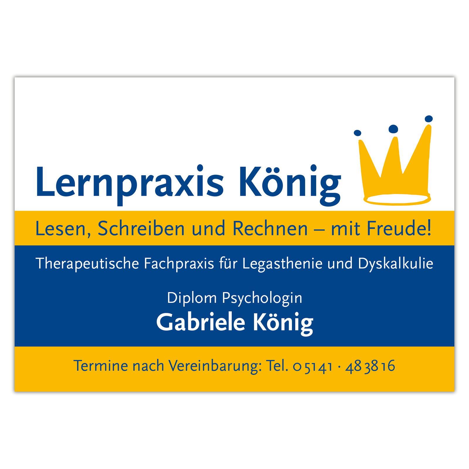 Lernpraxis König // Eingangsschild